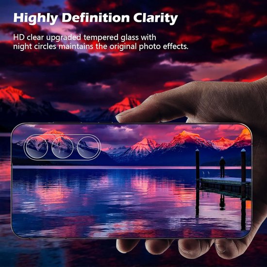 Camera Lens Protector – Samsung Galaxy S24 Plus – 9H Gehard Glas – Anti-kras – 3-Pack-Ilumina Benelux