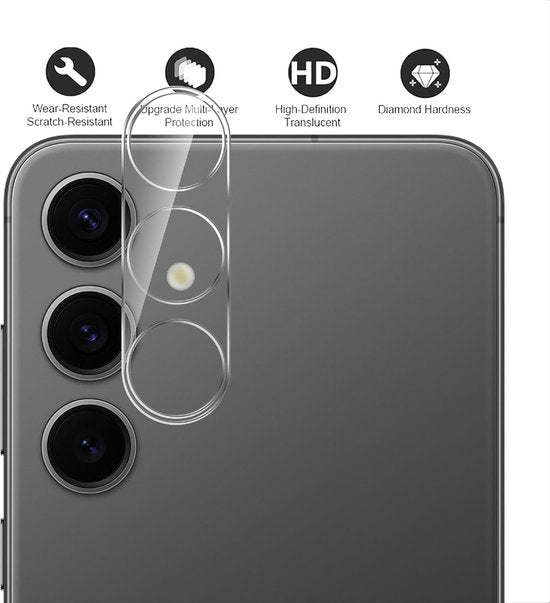 Camera Lens Protector – Samsung Galaxy S24 Plus – 9H Gehard Glas – Anti-kras – 3-Pack-Ilumina Benelux