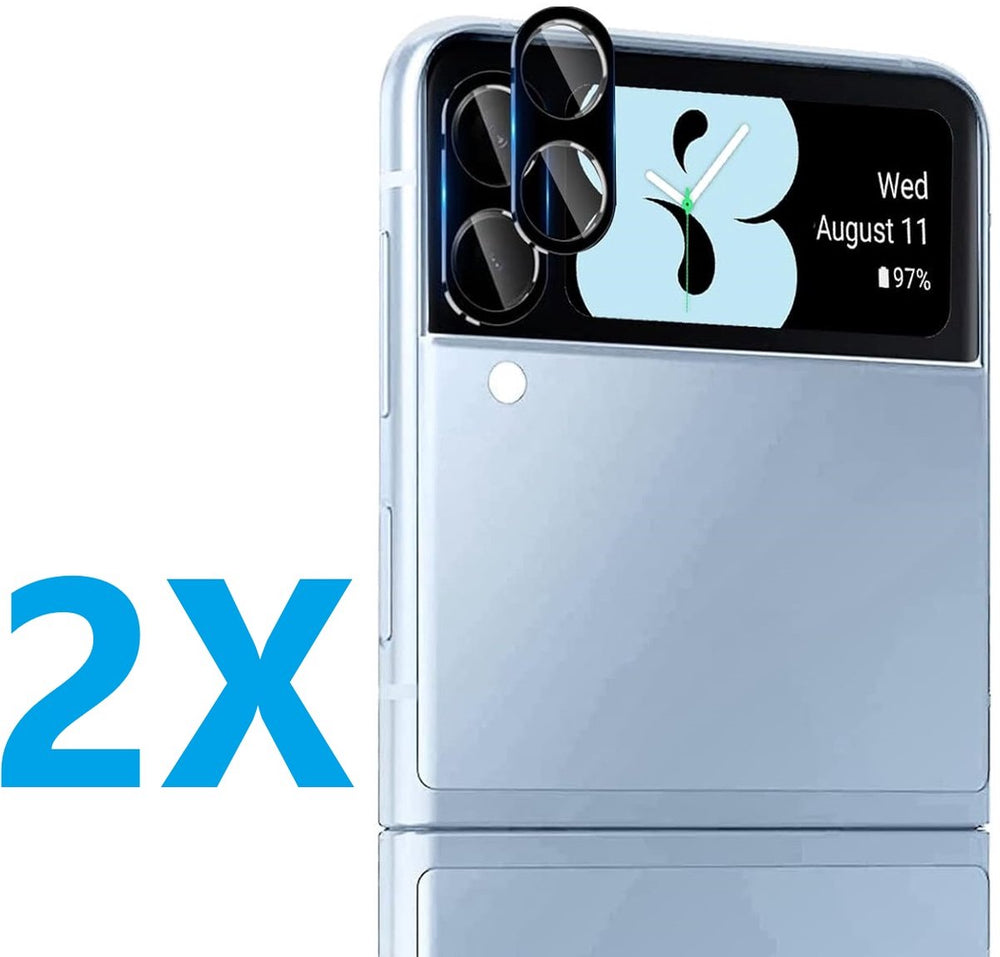 Camera Lens Protector – Samsung Galaxy Z Flip 4 – 9H Gehard Glas – Anti-kras – 2-Pack-Ilumina Benelux