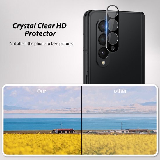 Camera Lens Protector – Samsung Galaxy Z Fold 4 – 9H Gehard Glas – Anti-kras – 3-Pack-Ilumina Benelux