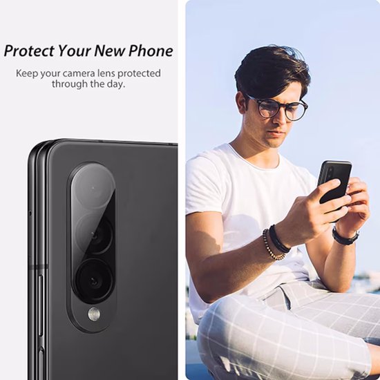 Camera Lens Protector – Samsung Galaxy Z Fold 5 – 9H Gehard Glas – Anti-kras – (1-Pack)-Ilumina Benelux