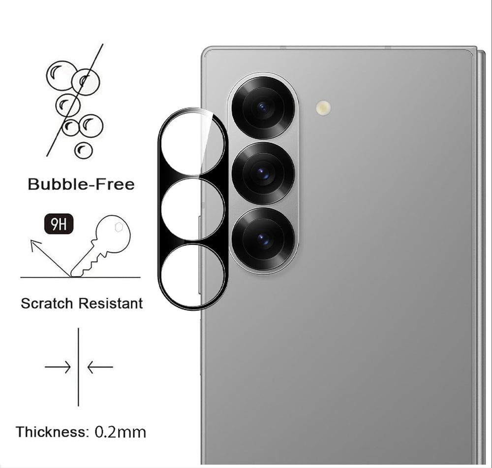 Camera Lens Protector – Samsung Galaxy Z Fold 6 – 9H Gehard Glas – Anti Kras – 3-Pack Tempered Glas-Ilumina Benelux