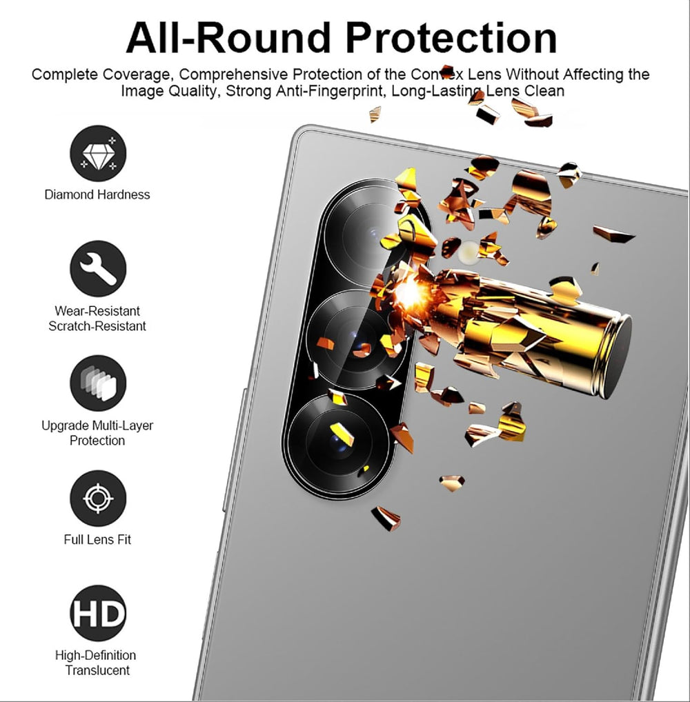 Camera Lens Protector – Samsung Galaxy Z Fold 6 – 9H Gehard Glas – Anti Kras – 3-Pack Tempered Glas-Ilumina Benelux