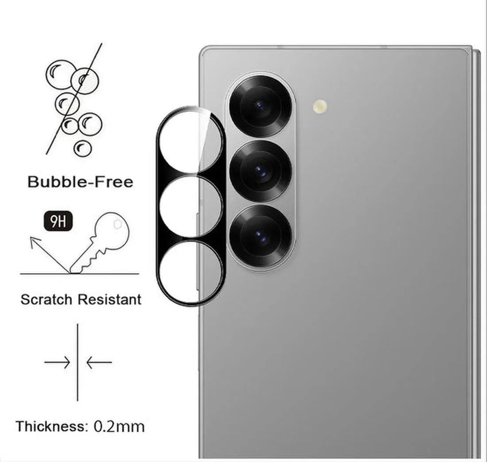Camera Lens Protector – Samsung Galaxy Z Fold 6 – 9H Gehard Glas – Anti-kras – 2-Pack-Ilumina Benelux