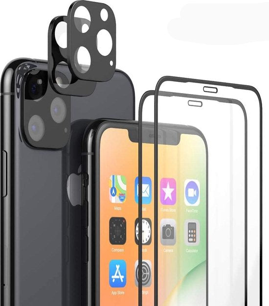 iPhone 11 – Camera Lens & Screenprotector 9H Gehard Glas – 4-Pack-Ilumina Benelux