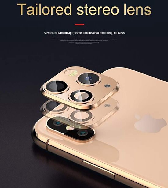 Camera Lens Protector – iPhone 11 Pro Max – 9H Gehard Glas – Anti-kras – Goud-Ilumina Benelux
