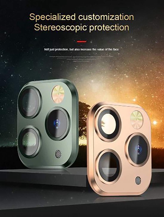 Camera Lens Protector – iPhone 11 Pro Max – 9H Gehard Glas – Anti-kras – Goud-Ilumina Benelux