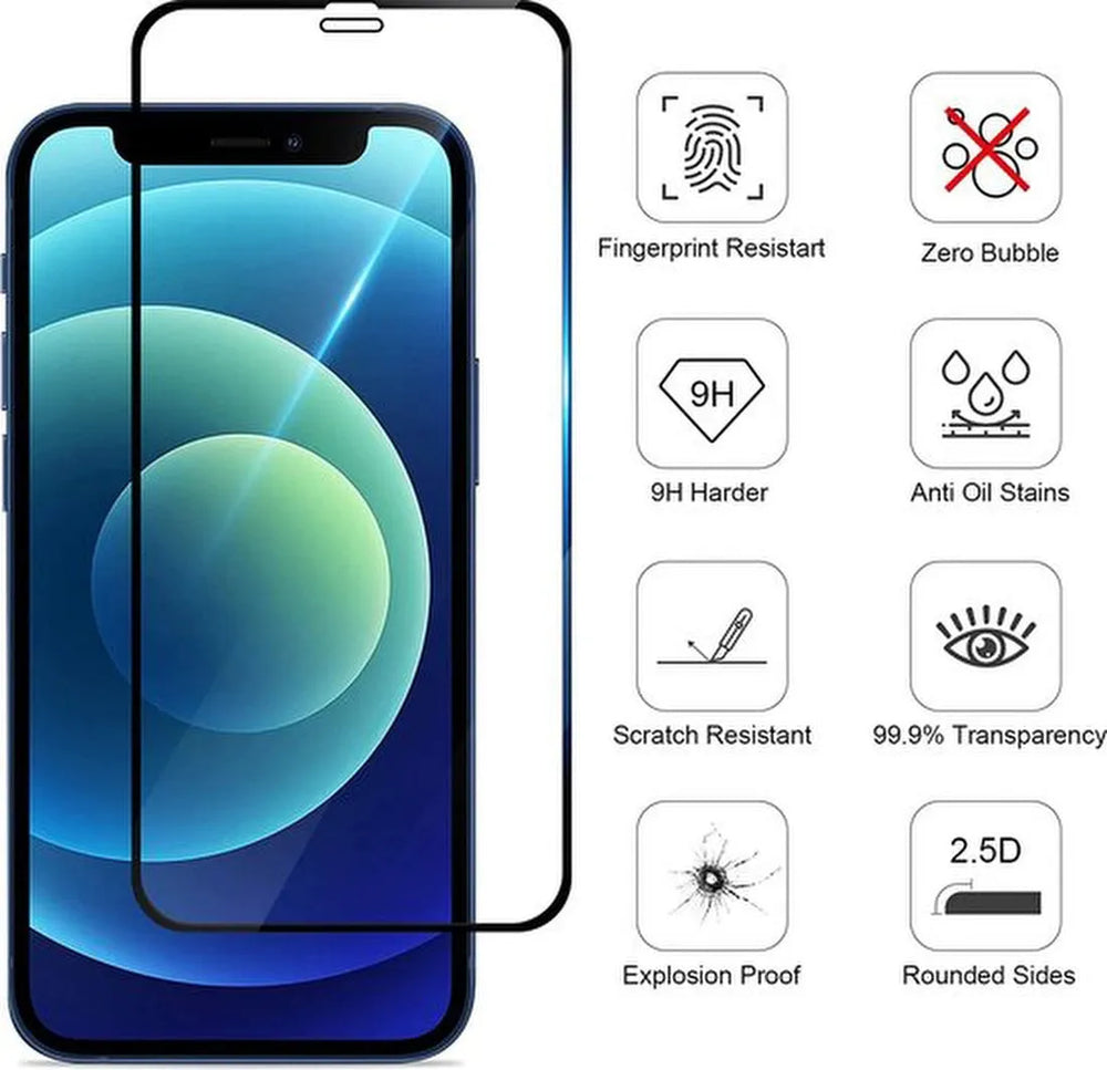 iPhone 12 – 9H Camera Lens & Full Screenprotector 4-Pack-Ilumina Benelux