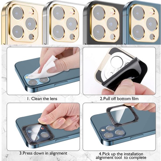 Camera Lens Protector – iPhone 12 – 9H Gehard Glas – Anti-kras – Rosegoud-Ilumina Benelux