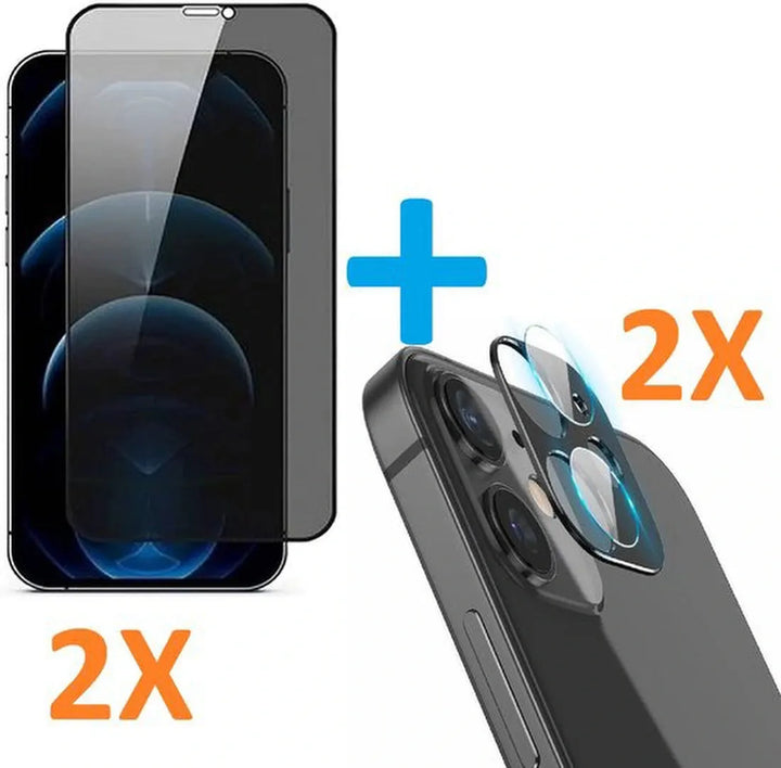 iPhone 12 Pro – Camera Lens & Privacy Screenprotector 4-Pack-Ilumina Benelux