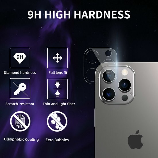 Camera Lens Protector – iPhone 12 Pro – 9H Gehard Glas – Anti-kras-Ilumina Benelux