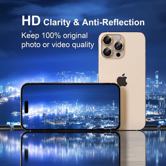 Camera Lens Protector – iPhone 13 – 9H Gehard Glas – Anti-kras – Tempered Glas – Goud-Ilumina Benelux
