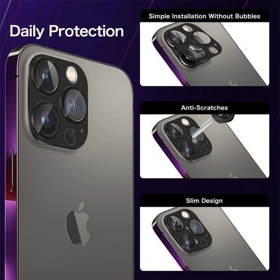 iPhone 13 Pro – Camera Lens & Full Screenprotector 4-Pack-Ilumina Benelux
