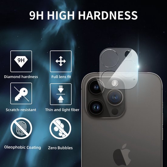 Camera Lens Protector – iPhone 14 Plus – 9H Gehard Glas – Anti-kras – 2-Pack-Ilumina Benelux