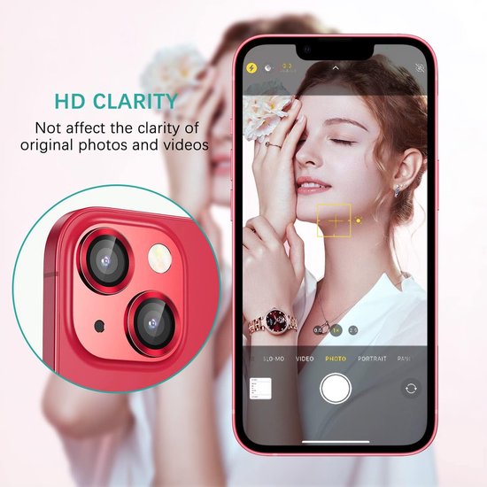 Camera Lens Protector – iPhone 14 Plus – 9H Gehard Glas – Anti-kras – Rood-Ilumina Benelux