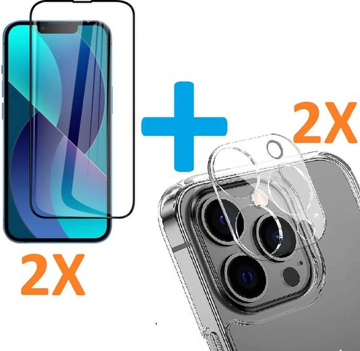 iPhone 14 Pro – 9H Gehard Camera Lens & Screenprotector 4-Pack-Ilumina Benelux