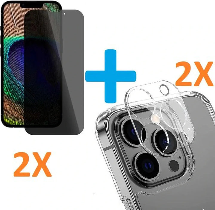 iPhone 14 Pro – Camera Lens & Privacy Screenprotector 4-Pack-Ilumina Benelux