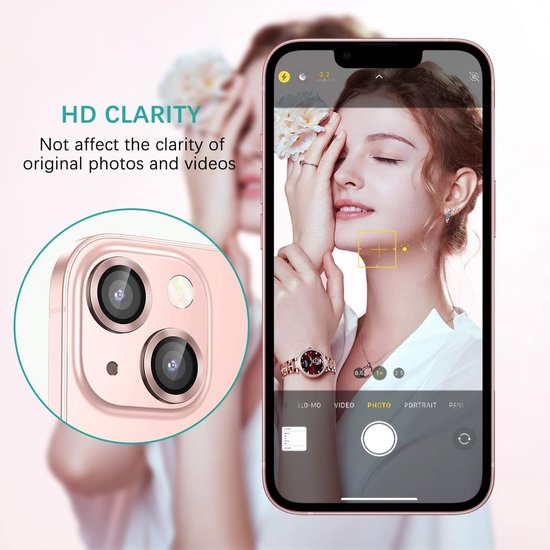 Camera Lens Protector – iPhone 14 Pro – 9H Gehard Glas – Anti-kras – Rosegoud-Ilumina Benelux