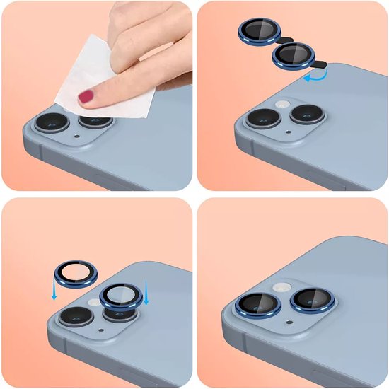 Camera Lens Protector – iPhone 14 Pro Max – 9H Gehard Glas – Anti-kras – Tempered Glas – Blauw-Ilumina Benelux