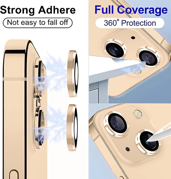 Camera Lens Protector – iPhone 15 – 9H Gehard Glas – Anti-kras – Goud-Ilumina Benelux