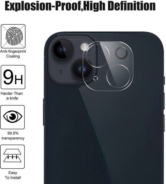 Camera Lens Protector – iPhone 15 Plus – 9H Gehard Glas – Anti-kras – 1-Pack-Ilumina Benelux