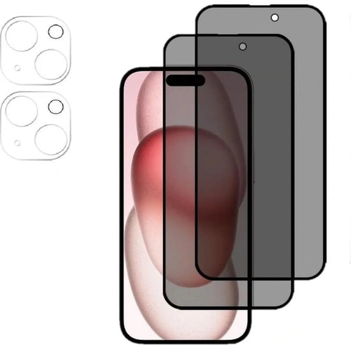 iPhone 15 Plus – Camera Lens & Privacy Screenprotector 4-Pack-Ilumina Benelux