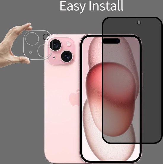 iPhone 15 Plus – Camera Lens & Privacy Screenprotector 6-Pack-Ilumina Benelux