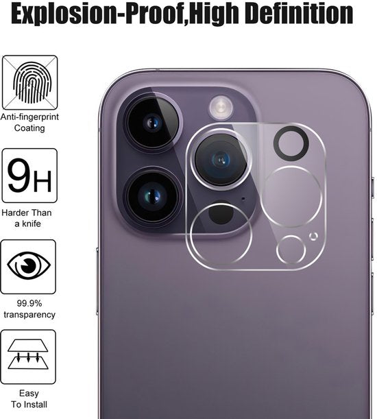 Camera Lens Protector – iPhone 15 Pro Max – 9H Gehard Glas – Anti-kras – Tempered Glas (1-Pack)-Ilumina Benelux