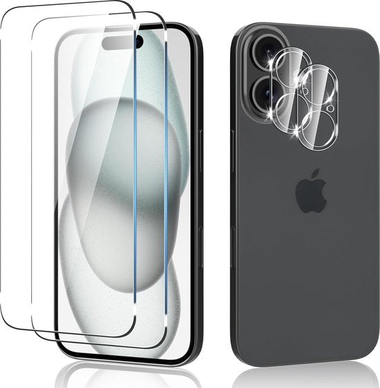 iPhone 16 – 9H Camera Lens & Screenprotector 4-Pack-Ilumina Benelux