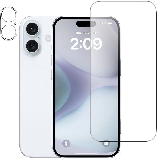 iPhone 16 – 9H Gehard Glas – Camera Lens & Screenprotector 2-Pack-Ilumina Benelux