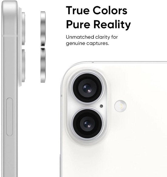 Camera Lens Protector – iPhone 16 – 9H Gehard Glas – Anti-kras – Zilver-Ilumina Benelux