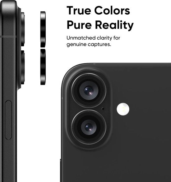 Camera Lens Protector – iPhone 16 – 9H Gehard Glas – Anti-kras – Zwart-Ilumina Benelux