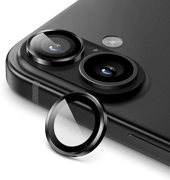 Camera Lens Protector – iPhone 16 – 9H Gehard Glas – Anti-kras – Zwart-Ilumina Benelux