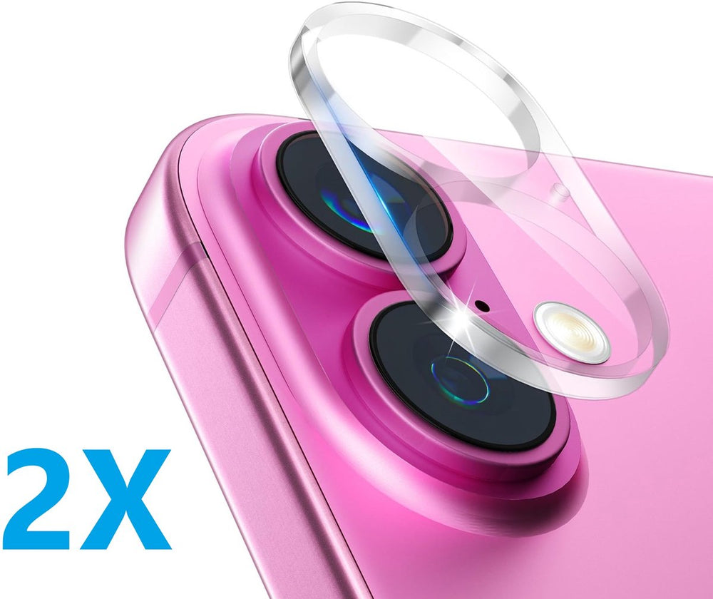 Camera Lens Protector – iPhone 16 Plus – 9H Gehard Glas – Anti-kras – 2-Pack Tempered Glas-Ilumina Benelux