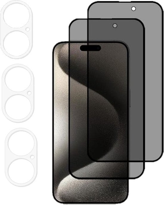 iPhone 16 Plus – Camera Lens & Privacy Screenprotector 6-Pack-Ilumina Benelux