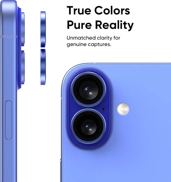 Camera Lens Protector – iPhone 16 Plus – 9H Gehard Glas – Anti-kras – Blauw-Ilumina Benelux