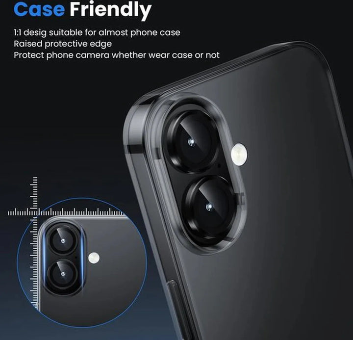 Camera Lens Protector – iPhone 16 Plus – 9H Gehard Glas – Anti-kras – Tempered Glas – Zilver-Ilumina Benelux