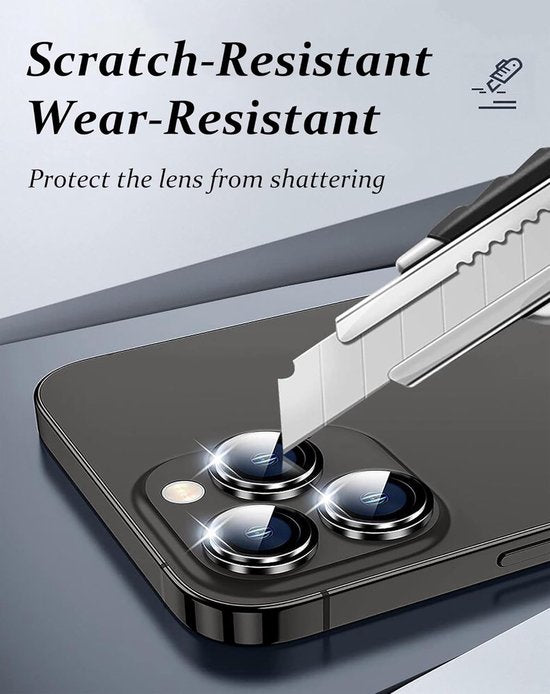 Camera Lens Protector – iPhone 16 Pro – 9H Gehard Glas – Anti-kras – Zwart-Ilumina Benelux