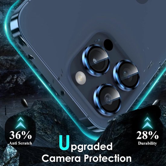 Camera Lens Protector – iPhone 16 Pro Max – 9H Gehard Glas – Anti-kras – Blauw-Ilumina Benelux