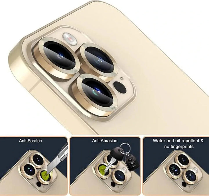 Camera Lens Protector – iPhone 16 Pro Max – 9H Gehard Glas – Anti-kras – Goud-Ilumina Benelux