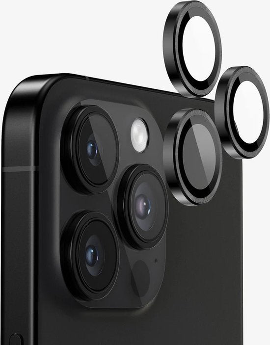 Camera Lens Protector – iPhone 16 Pro Max – 9H Gehard Glas – Anti-kras – Tempered Glas –Zwart-Ilumina Benelux