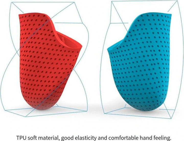 Controller Grip – Geschikt voor Nintendo Switch Pro Controller – Antislip Handgreep – Beschermhoes – Rood/Blauw-Ilumina Benelux