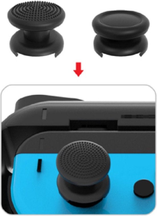 Controller Grip Set – Geschikt voor Nintendo Switch Joy-Con & OLED – 2 Stuks – Antislip Handgrepen – Rood-Ilumina Benelux