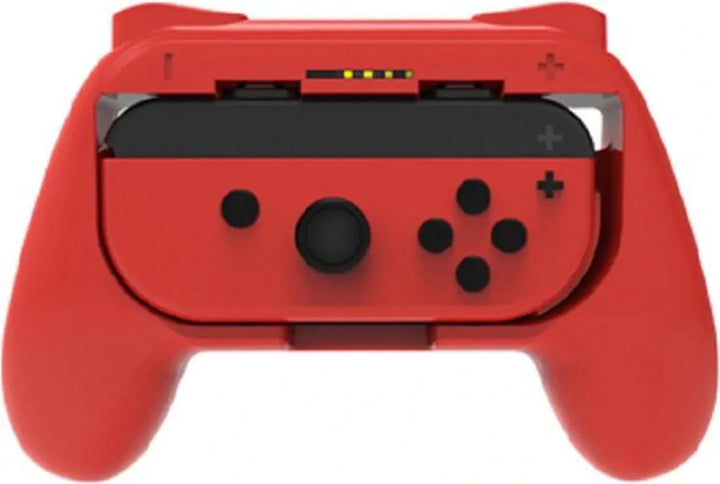Controller Grip Set – Geschikt voor Nintendo Switch Joy-Con & OLED – 2 Stuks – Antislip Handgrepen – Rood-Ilumina Benelux