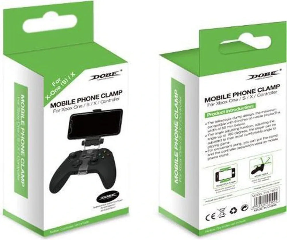 Controller clip – Geschikt voor Xbox One X – Telefoonhouder – Verstelbaar – Zwart-Controller kit-Ilumina Benelux