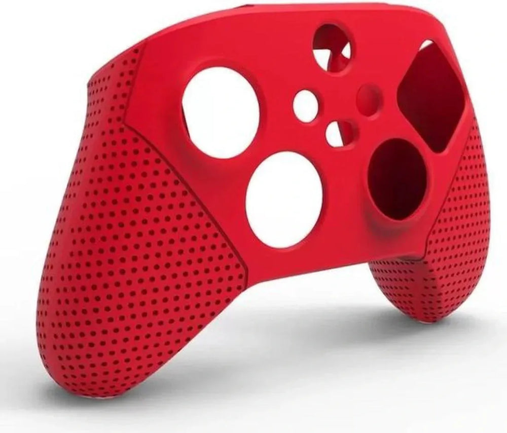Controllerhoes – Geschikt voor Xbox One S/X – Siliconen Bescherming – Inclusief Thump Grips – Rood-Ilumina Benelux