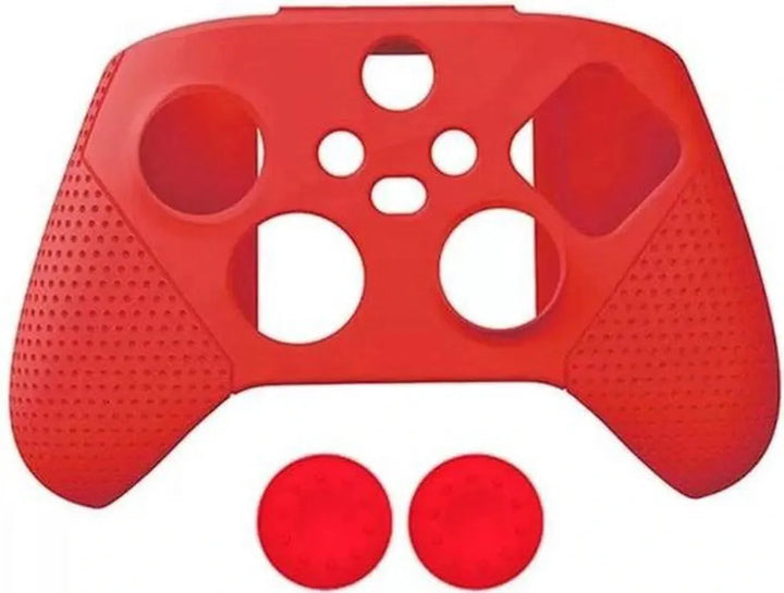 Controllerhoes – Geschikt voor Xbox One S/X – Siliconen Bescherming – Inclusief Thump Grips – Rood-Ilumina Benelux