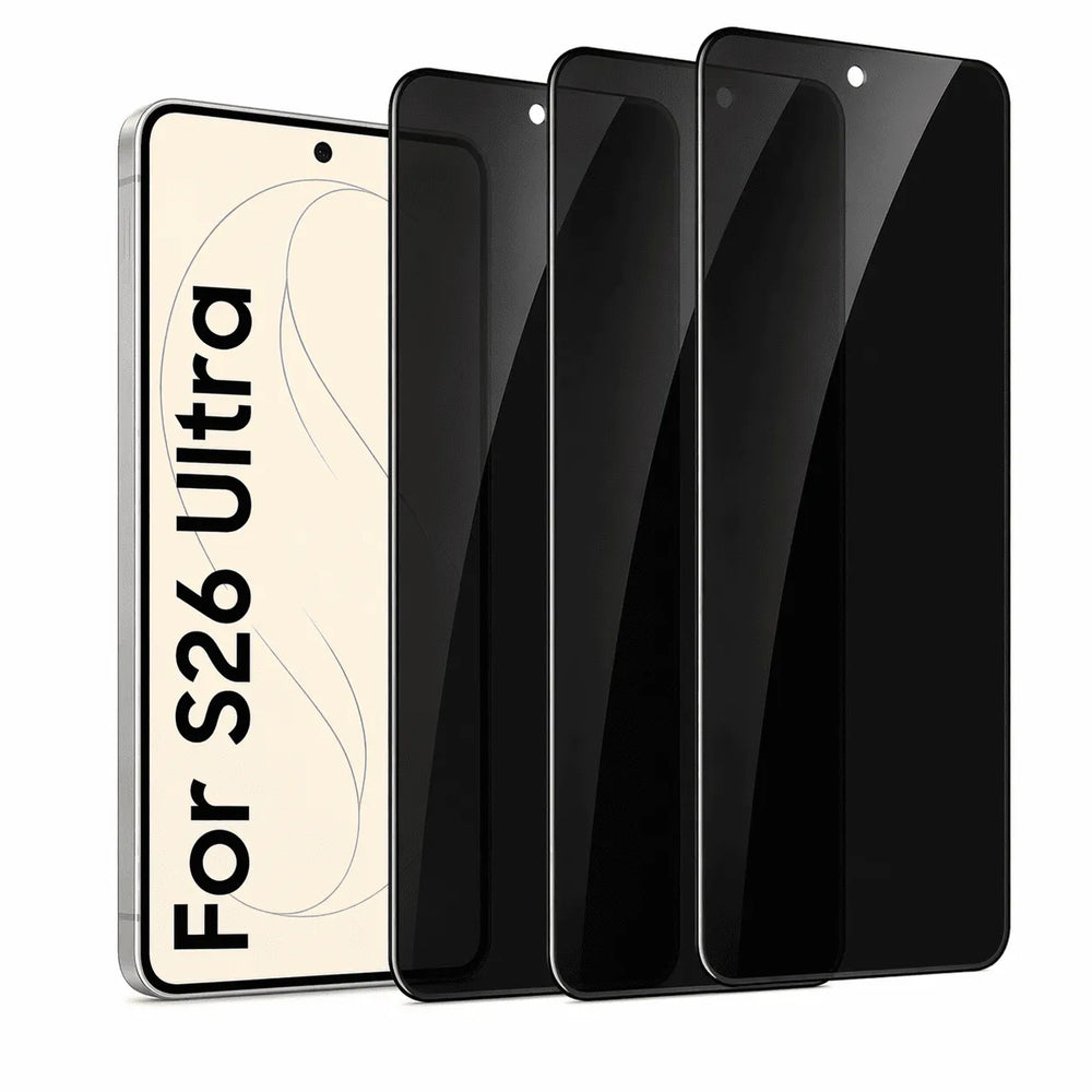 Samsung Galaxy S26 Ultra Screenprotector Privacy - Gehard Glas 9H – Anti-kras - 3-Pack Tempered Glas-Ilumina Benelux