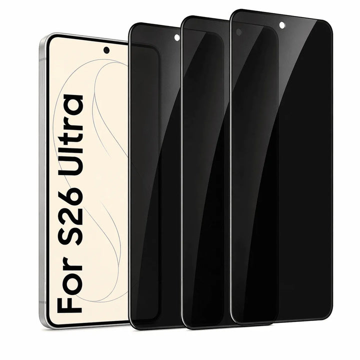 Samsung Galaxy S26 Ultra Screenprotector Privacy - Gehard Glas 9H – Anti-kras - 3-Pack Tempered Glas-Ilumina Benelux