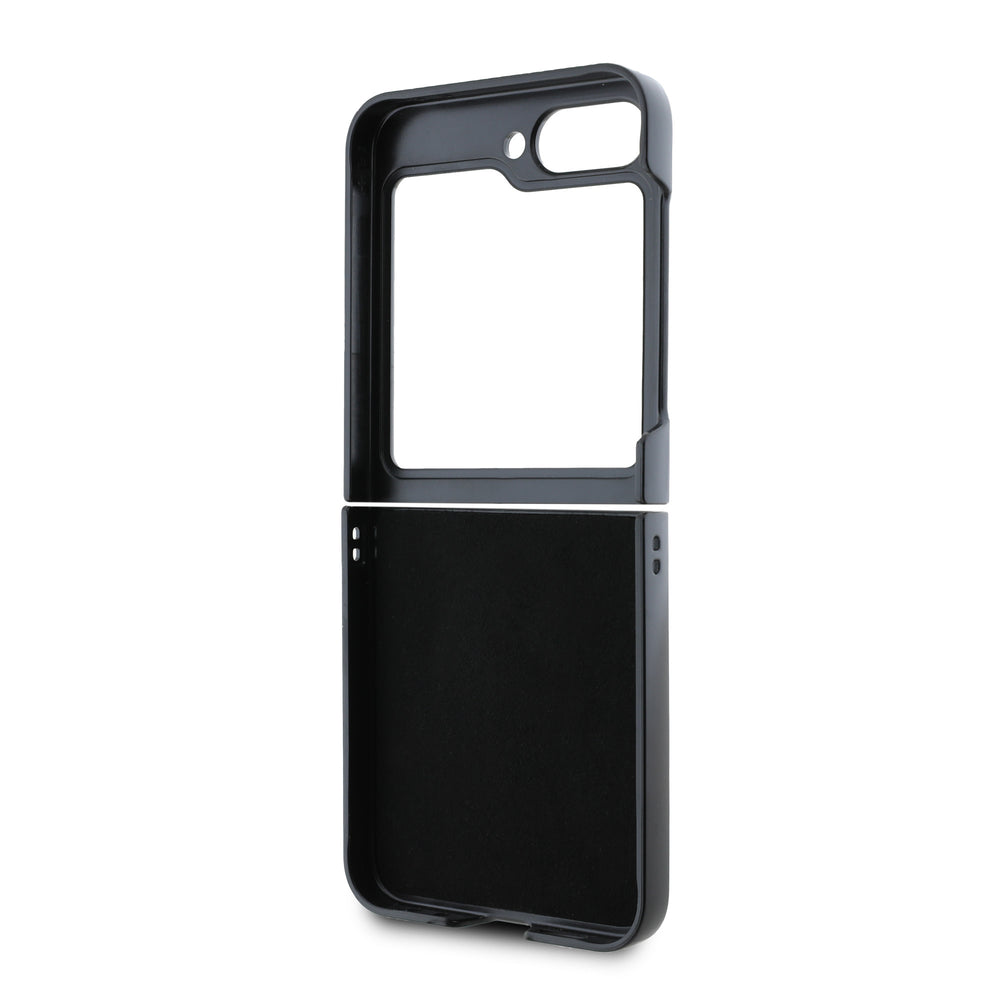 DKNY Samsung Galaxy Z Flip 6 Repeat Pattern Stack Logo - Black-Hoesjes-Ilumina Benelux